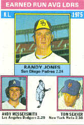 1976 Topps Baseball Cards      201     Randy Jones/Andy Messersmith/Tom Seaver LL
